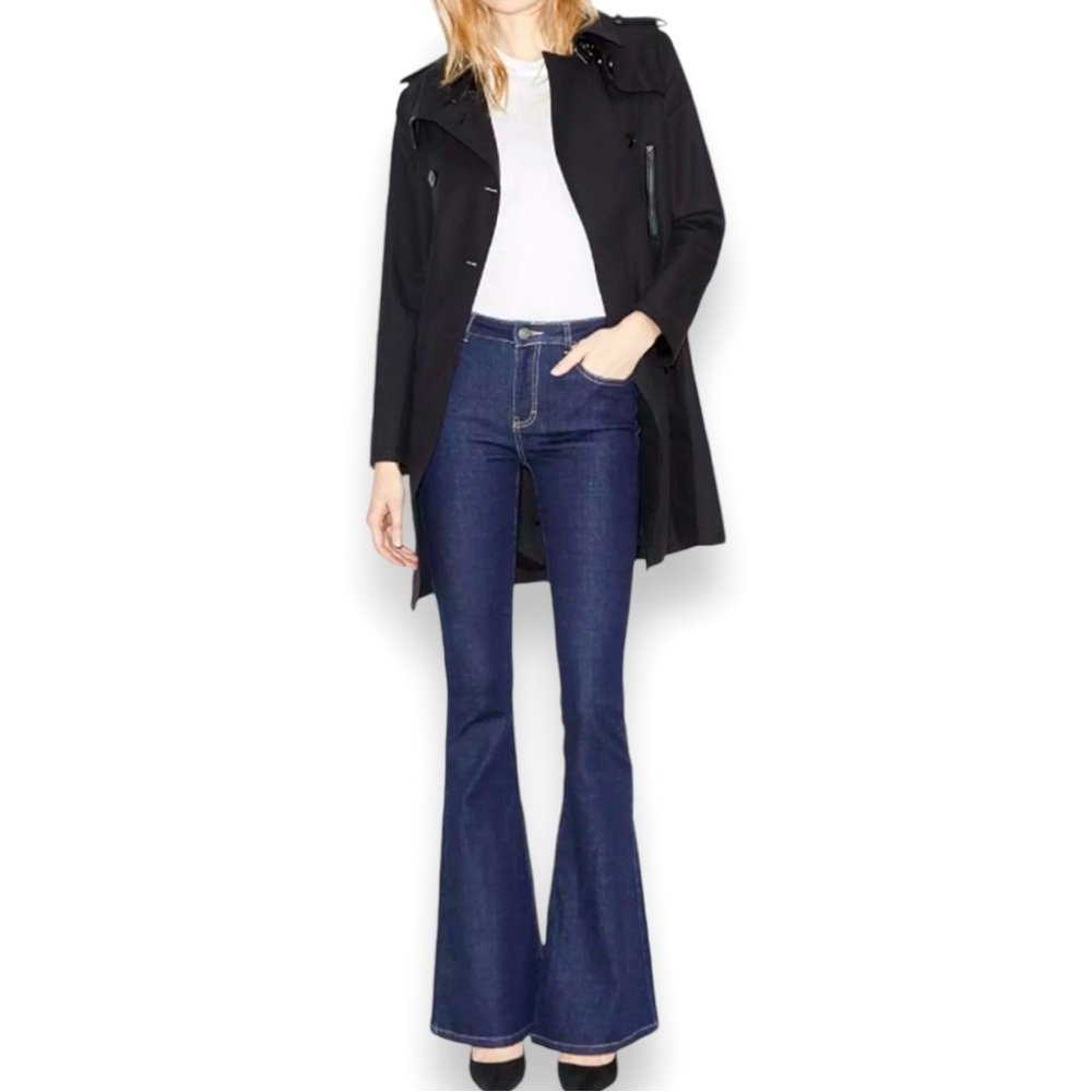 The Kooples Lenny Flare Jeans Dark Blue Wash Blue02 Size 28